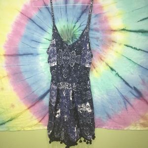 blue pom-pom romper
